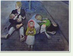 "Starvation in Ukraine," by William Kurelek (1977)